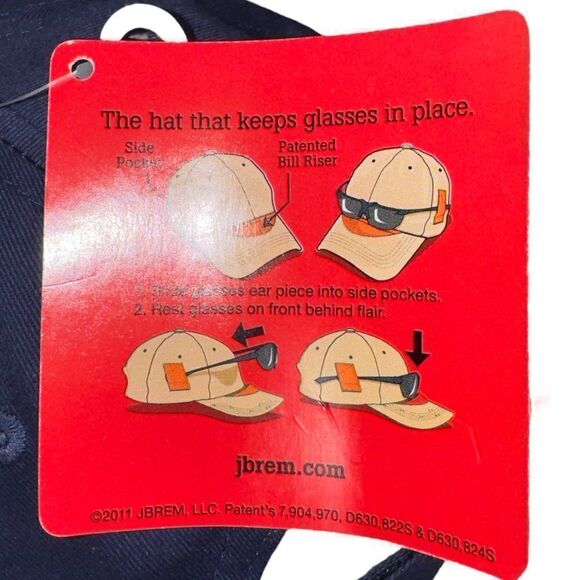 JBrem Atlanta Braves Sunglass Brim Strap Back Baseball Hat Adjustable OS - Picture 8 of 9